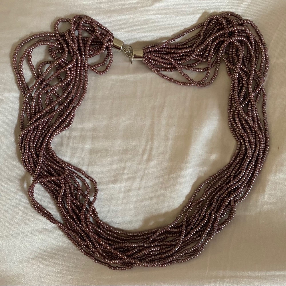 Stacked beaded necklace